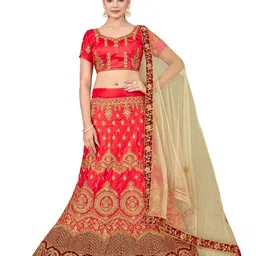 here&now Embroidered Semi Stitched Lehenga Choli-picture-12