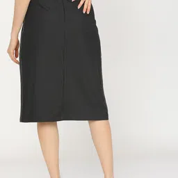 tokyo talkies Women Solid A-line Black Skirt image 2