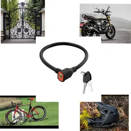 bergo Cable Lock Multipurpose for Helmet/Cycle Bicycle Lock image 4