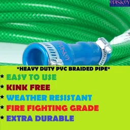 episkey E_20M_PVC Heavy Duty Expandable & Flexible Garden Hose Pipe Double Latex Core PVC Nozzle Hose Pipe image 2