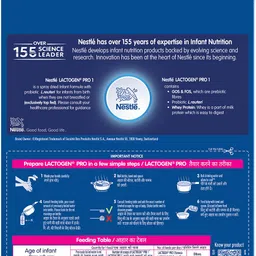 nestle lactogen pro 1 Powder, Infant Formula With Probiotic & Prebiotics, For 0-6 Months, Bag-In-Box Cereal image 2