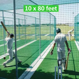 blumax Cricket Practice Net – 80 × 10 ft (Green) – Heavy Duty Nylon Cricket Net-picture-12