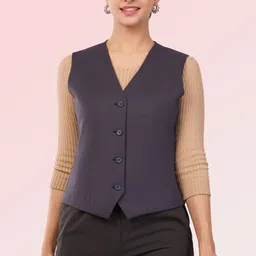 integration Solid Women Waistcoat-picture-42