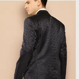 invictus Men Self Design Double Breasted Party Blazer image 5