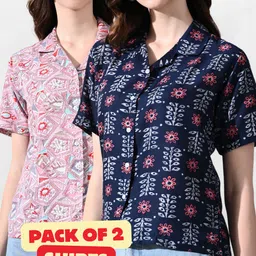 fuback Women Regular Fit Floral Print Casual Shirt-picture-17