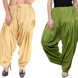 srisaras Cotton Linen Blend Solid Women ["Multicolor"] Salwar-picture-21