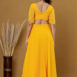 HOUSE OF JAMOTI Striped Ready to Wear Lehenga & Blouse With Dupatta image 2