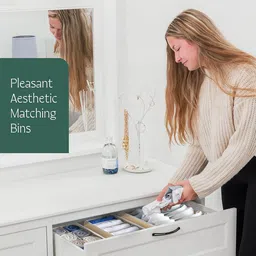 Kuber Industries Beige Set of 6 Reusable Drawer Organiser Organisers image 3