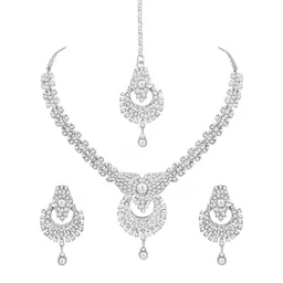 atasi international Alloy Rhodium Silver Jewel Set image 2