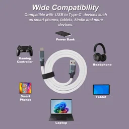Voize USB Type C Cable 6 A 1.2 m Silicone 120W USB Type C Ultrafast Charging Cable image 5