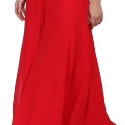 first arrival Women Flared Red Georgette Trousers image 3