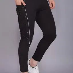 mindsart genz Men Striped Black Track Pants-picture-25