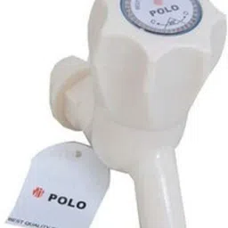 watertap Polo White PVC Short Body Bibcock, Water Tap for Kitchen -(1/2", 15 mm)_1 pis POLO PLASTIC TAP ORIGIONAL Bib Tap Faucet-picture-12