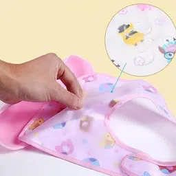royal krafts Silicone Baby detachable Waterproof Apron Bibs- Random designs (set of 2) image 3