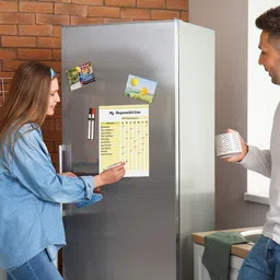 inkdotpot Magnetic Whiteboard My Responsibilities Chore Chart for Refrigerator-VK image 2