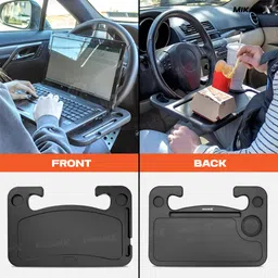 oberoi's traders Multipurpose Steering Wheel Tray Table / Laptop Desk & Food Tray for Car Cup Holder Tray Table image 2