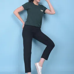 Crimsoune Club Women Straight Fit Mid-Rise Stretchable Cropped Jeans-image-66