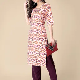 7threads KALINI Ethnic Motifs Printed Crepe Kurta image 5
