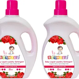 bunniez Baby Laundry Detergent for Baby Clothes Kills Bacteria Free From Harsh Chemicals Rose Liquid Detergent image 1