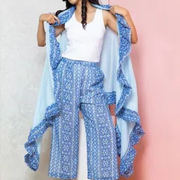 Rhe-Ana Printed Ruffles Shrug image 4