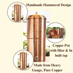 indian art villa 2000 ml Copper Water Jug image 3