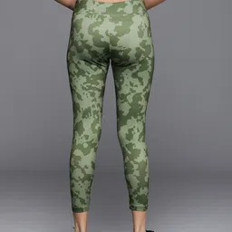 hrx by hrithik roshan Printed Women Green Tights image 2