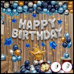buc Solid Birthday Decorations Kit Pack Of 50 Bday Balloon Party Theme Girls Boys Balloon-picture-18