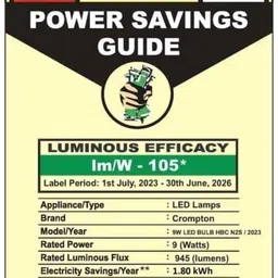 velectra 9 W Eye Safety Compliance Standard B22 LED Bulb image 5