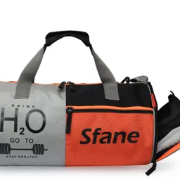 23 L Gym Duffel Bag - Men & Women Orange & Black Sports Duffel Gym Bag - Orange, Black-image-24