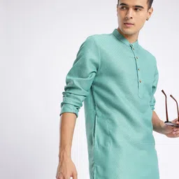 anouk rustic Men Striped Polyester Straight Kurta-picture-25