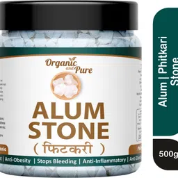 Alum Stone Bar Fitkari Stone Phitkari for Face Deodorant Underarm Water (Jar)-image-5