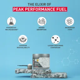 muscleblaze Micronised Creatine Monohydrate CreAMP Powder with Shaker, Trustified Certified Creatine image 3