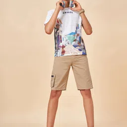 Coolsters by Pantaloons Boys Mid-Rise Cotton Cargo Shorts image 4
