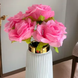 litleo Great for Decoration ,for home office gift Pink Rose Artificial Flower-picture-18