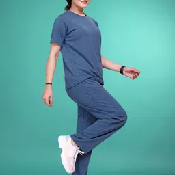 sakarmaa Women Top & Pyjama Set Blue Solid image 4