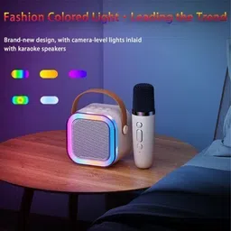 clubclassy Karaoke Machine for Kids Adults with Wireless Mic Bluetooth Speaker microphone bluetooth microphone for , kids, adult , type c charging image 2