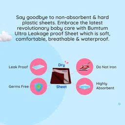 bumtum Cotton, Fleece Baby Bed Protecting Mat image 3