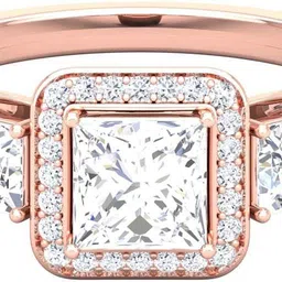 avsar Avsar Real Gold 14K RING R-3637YB 14kt Cubic Zirconia Rose Gold ring image 1
