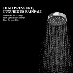 bathbliss 4"Inch Galaxy Black ABS Shower with 9"Inch S.S Round Shower Arm (Set of 1) Fixed Mount image 3