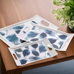 trendingkitchen FANCY Serving Tray 3pcs Set Tray , Tea/Coffee Serving Trays Tray image 4