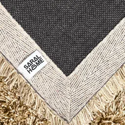 Saral Home Beige Traditional Soft Shaggy Carpet image 5