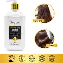 the skin story Sulphate Free Keratin Shampoo, Anti Frizz Hair, Split End & Damage Repair, Vit-E image 3