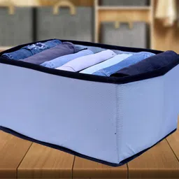 petals case GREY JEANS STACKER| CLOTH ORGANIZER|WARDROBE ORAGNIZER|JEANS ORGANIZER Storage Box image 4