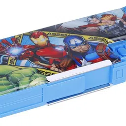 ski Dual Side Magnetic Lock Plastic Pencil Box 1601 Avengers Art Plastic Pencil Box-picture-22