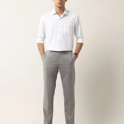 arrow Men Tapered Grey Polyester Trousers image 3