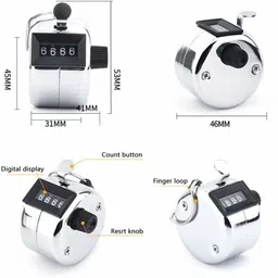 voltegic ™ Clicker Handheld Mechanical Number Click Counter Analog Tally Counter image 2