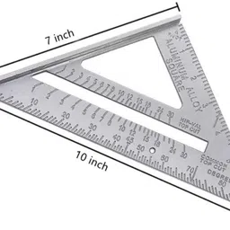 vitszee Double Side Triangle Scale Duty Strong Cast Aluminum Body Accurate Rafter Square Tri-Square image 1