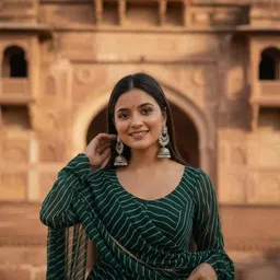 vspcreation Women Georgette Dupatta Set image 2