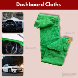 wheelyfine Car Dashboard Protection Cloth Green Colour Dashboard Protection for Car Car Dashboard Cover image 2