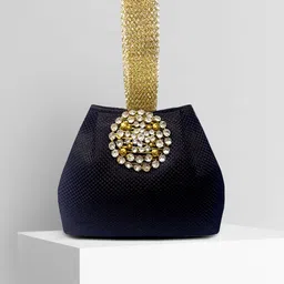 Girls Black Potli-image-0